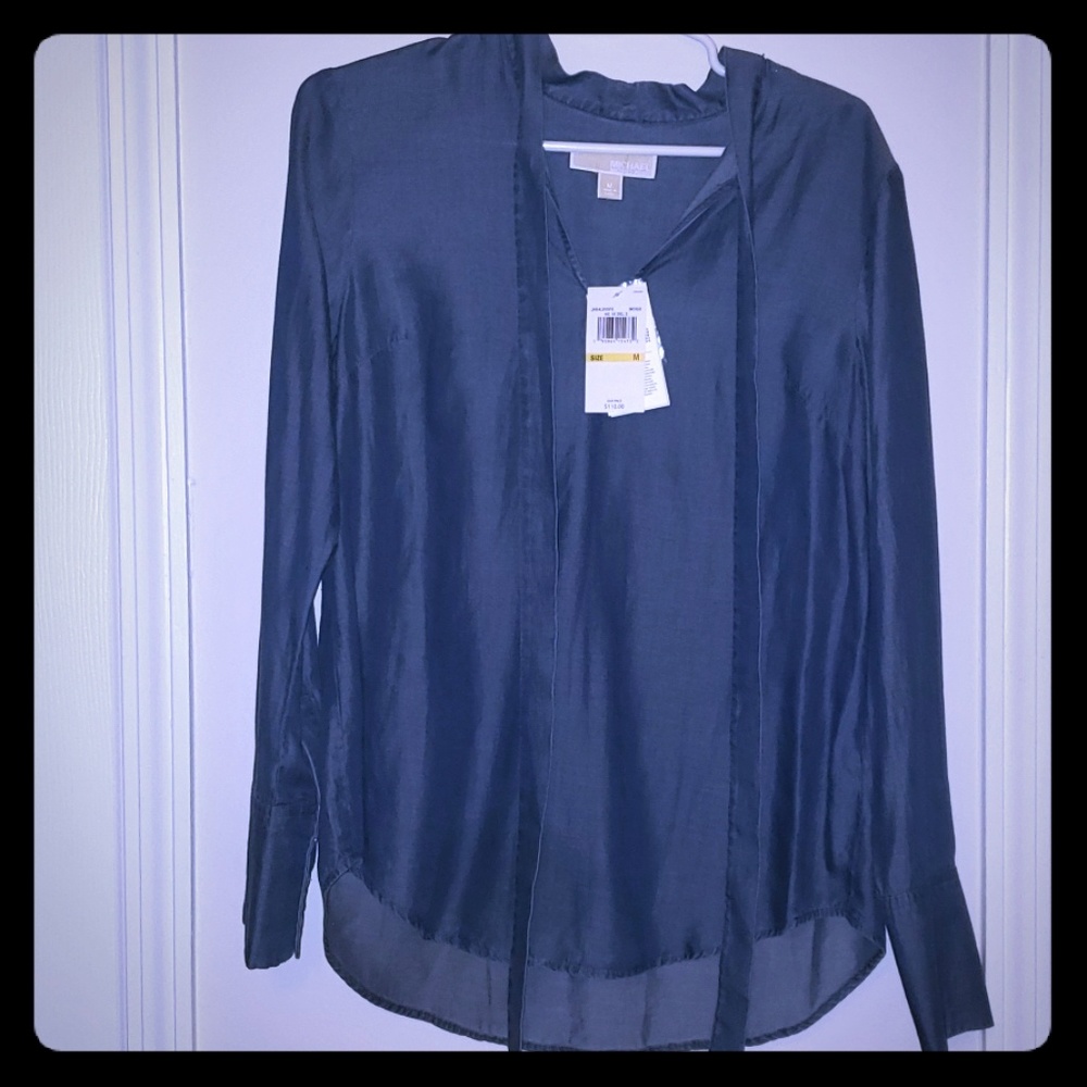 Michael Kors Denim Long Sleeve Womens Top